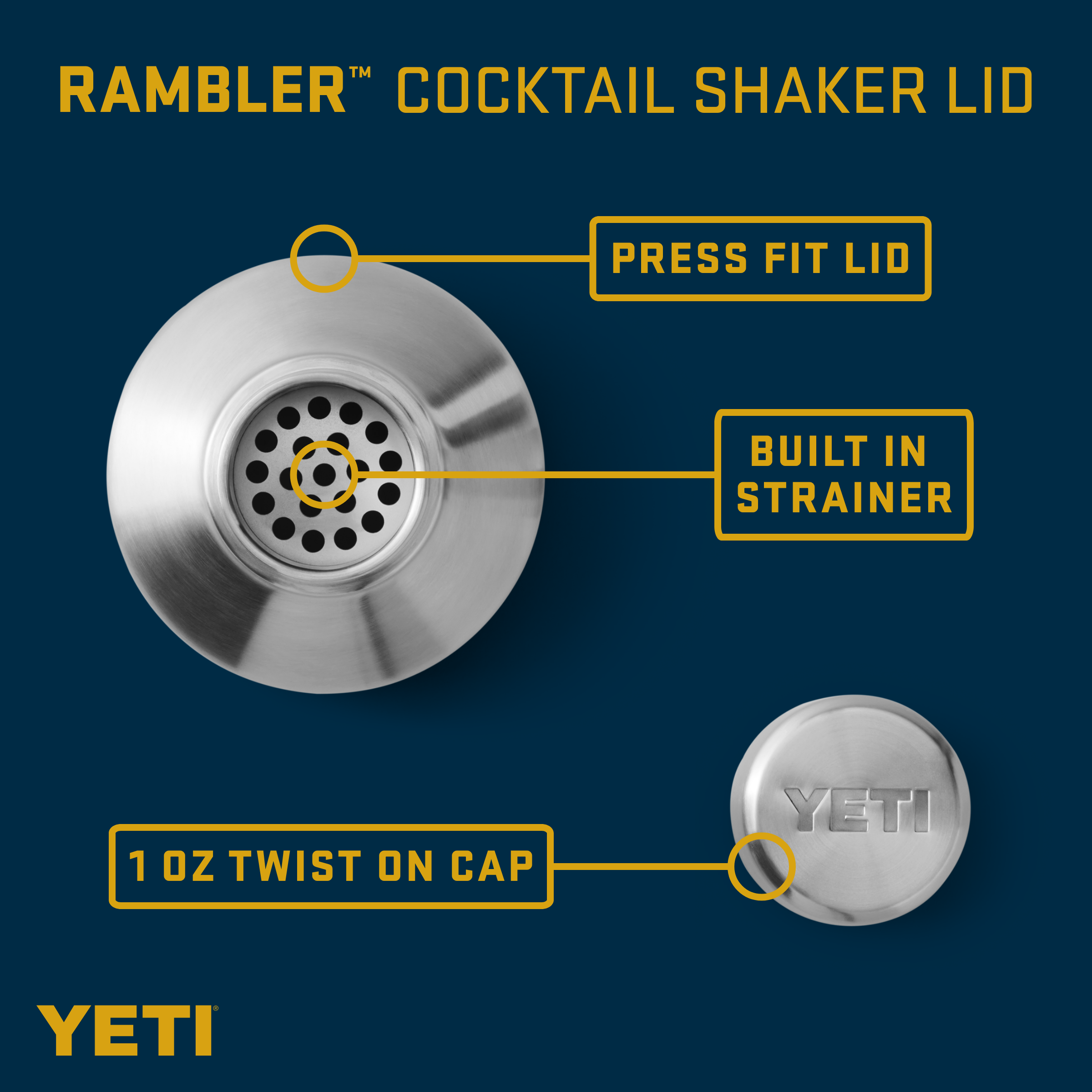Yeti Cocktail Shaker Tops are here!!! Pair this lid with your